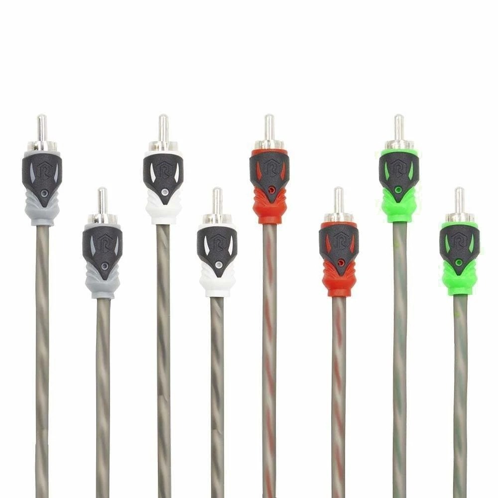 Raptor Pro Series R5RCA417 4-Channel Dual Twist RCA Cable 17 Feet 5.1M Metra Car